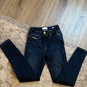 Frame Denim Women's Dark Indigo Skinny Jeans